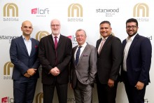 Representatives from Majid Al Futtaim and Starwood Hotels & Resorts at the signing of Aloft City Centre Deira