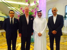 Mr Ferghal Purcell, COO of HMH welcomes the new GM of ATDD, Mr Saleh Mohamed Al Geziry at Bahi Ajman Palace Hotel