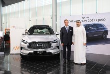Ahmed Al Khaja, CEO, DFRE with Michel Ayat, CEO of Arabian Automobiles C...